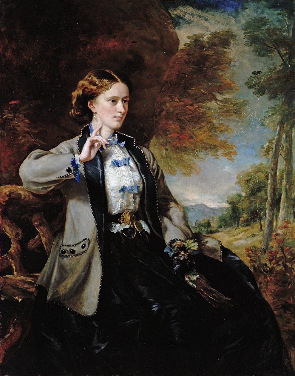 Portræt af Hon. Mrs Meynell-Ingram (olie på lærred) af Francis Grant