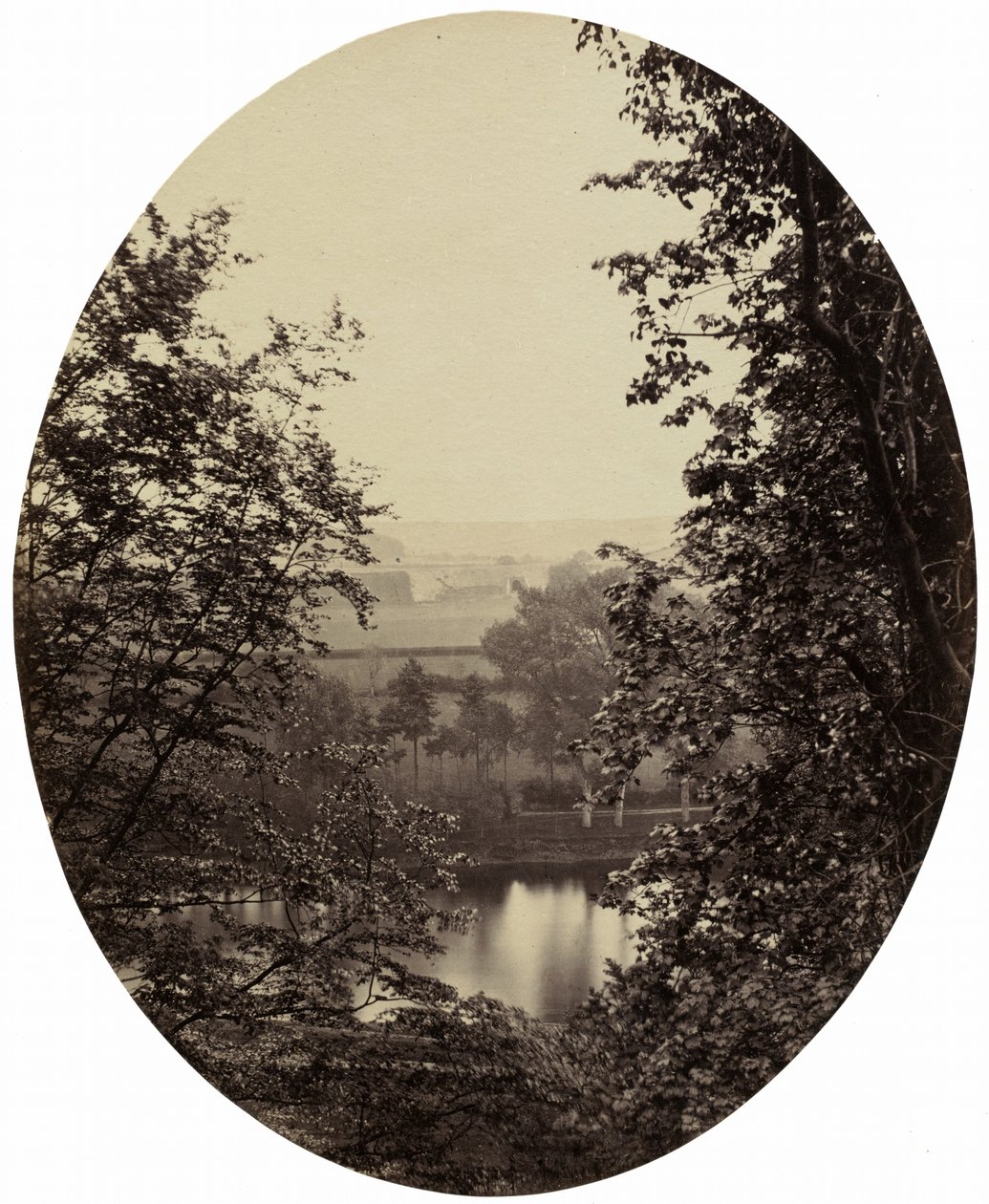 The Banks of the Severn, nær Winterdyne, ca. 1862. af Francis Gresley