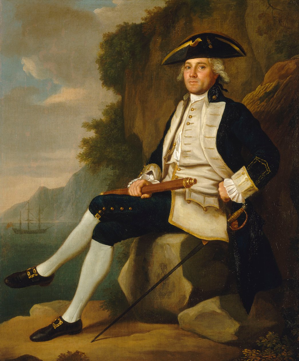 Kaptajn Sir Edward Vernon (1723-1794), midten af det 18. århundrede (olie på lærred) af Francis Hayman