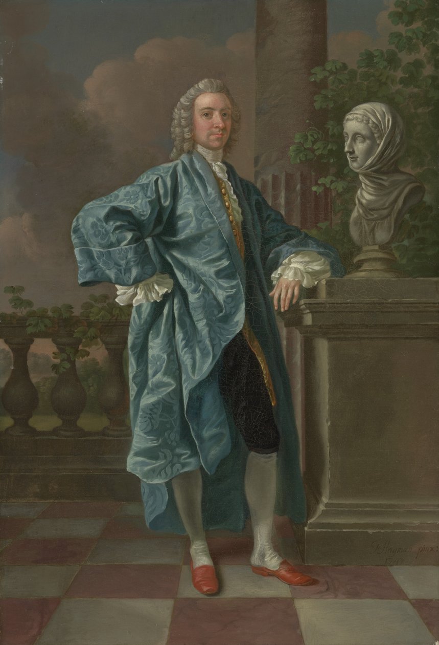 Dr. Charles Chauncey, M.D. (1706-77) 1747 (olie på lærred) af Francis Hayman