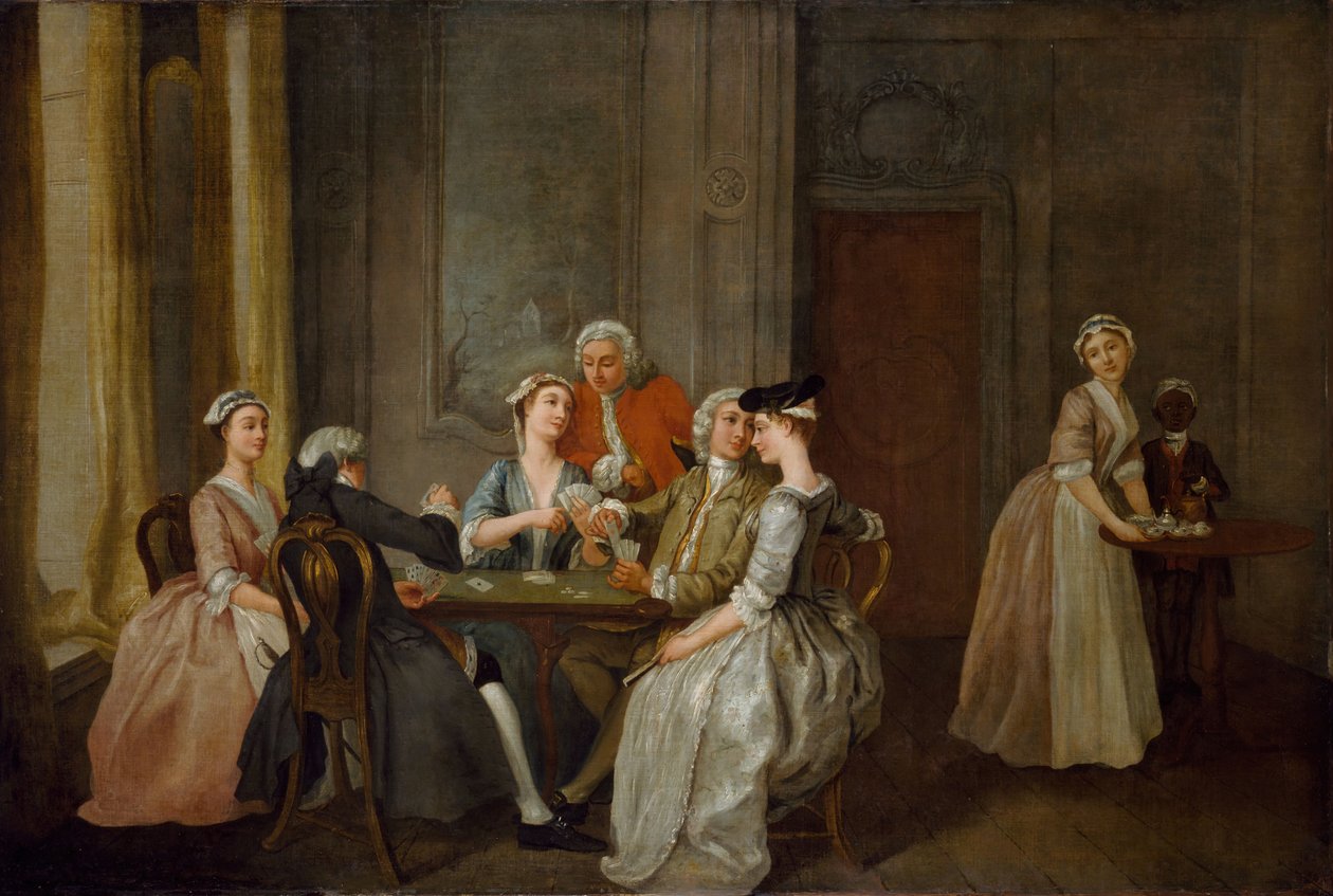 Spiller ved Quadrille, 1740-50. af Francis Hayman