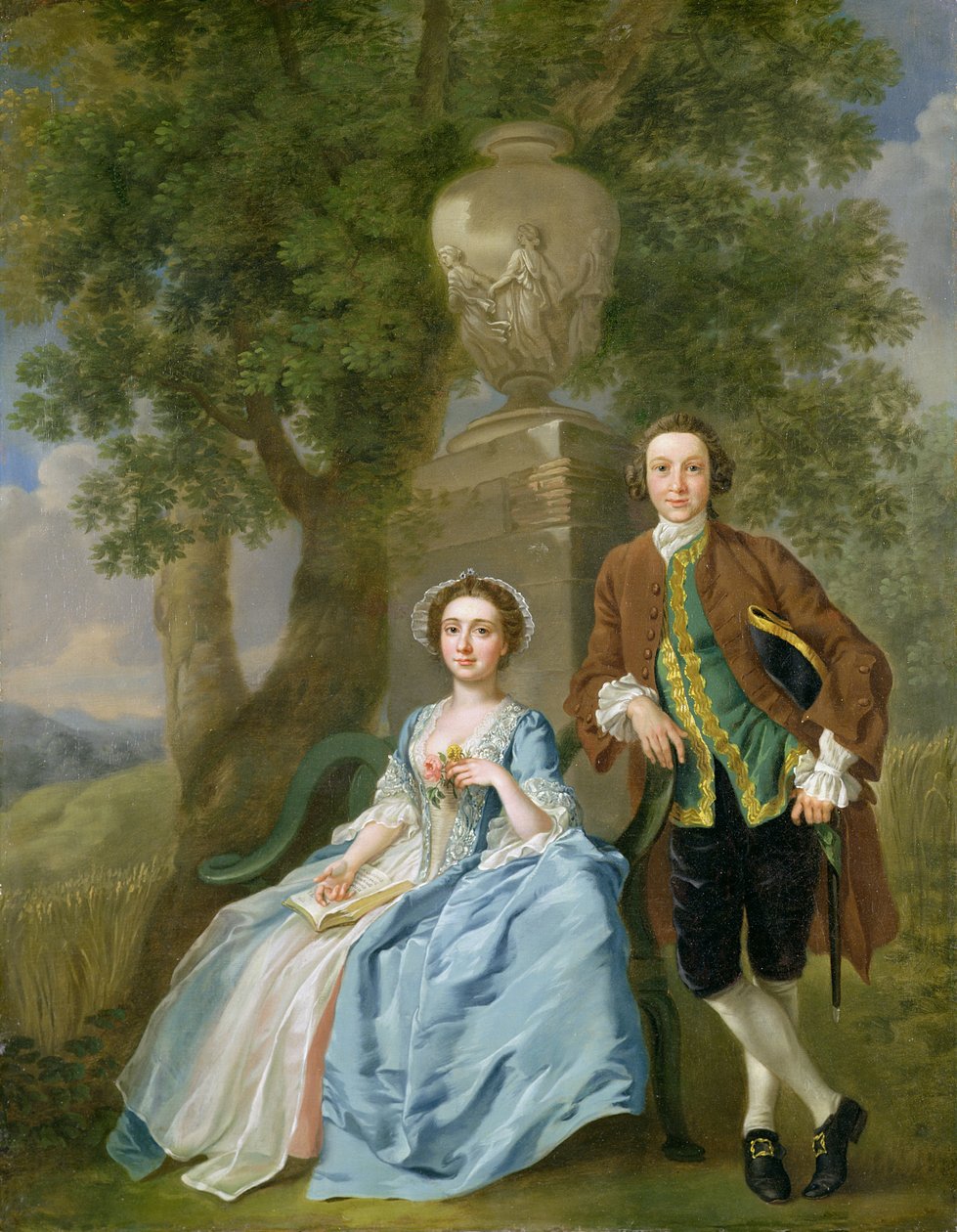 Portræt af George og Margaret Rogers, ca. 1748-50 (se også 111971) af Francis Hayman