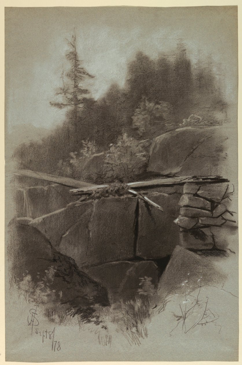 Rock Cliff af Francis Hopkinson Smith