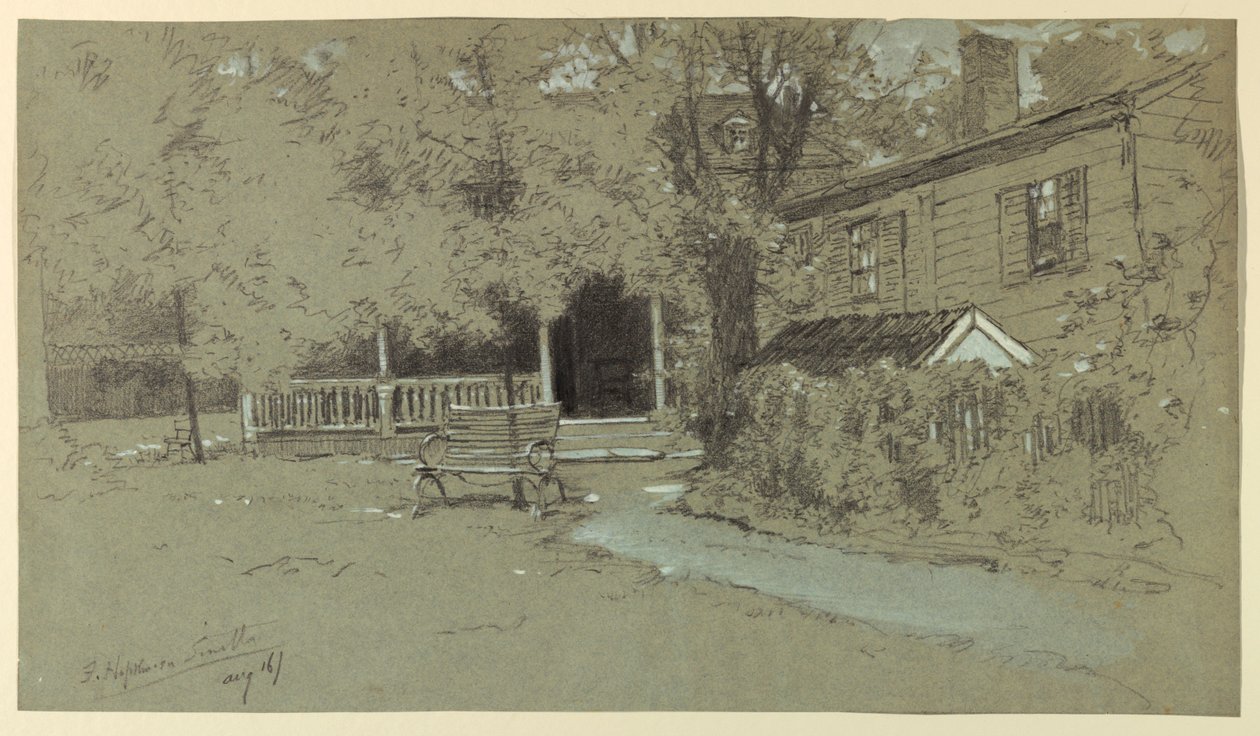 The Old Hopkinson House, Bordentown, NJ af Francis Hopkinson Smith