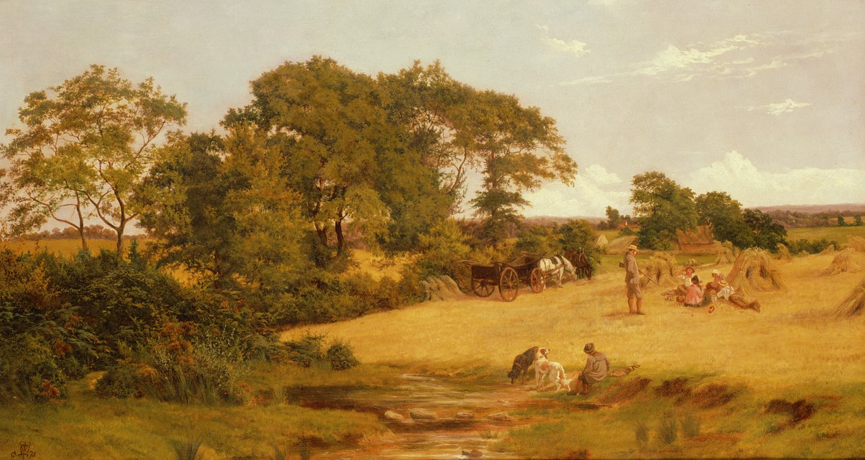 Kornmark i Essex, 1875 af Francis M. Trappes