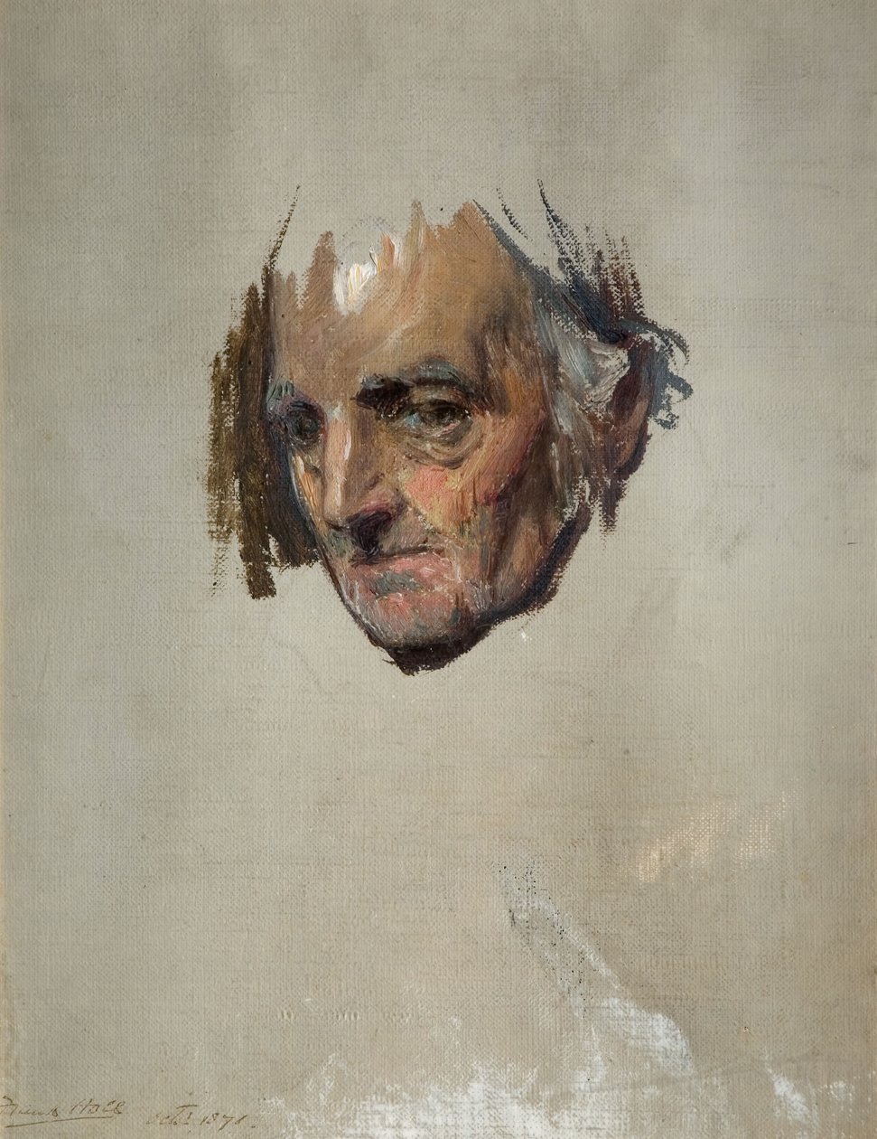 Leder af en gammel mand, 1871. af Francis Montague Holl