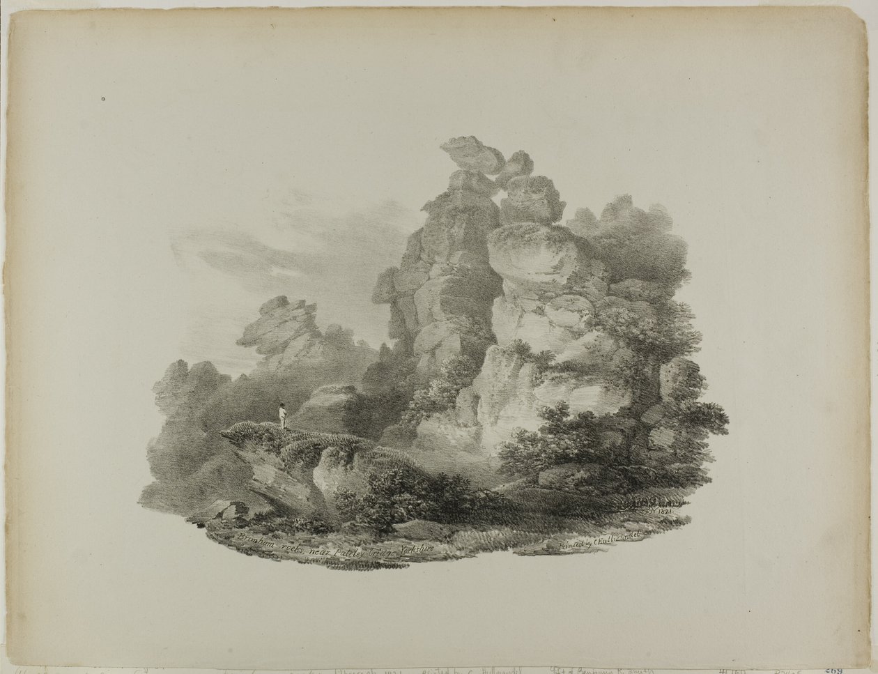Brimham Rocks, nær Pateley Bridge Yorkshire af Francis Nicholson