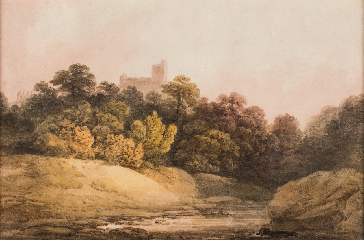Landskab, ca. 1840 (akvarel på papir) af Francis Nicholson