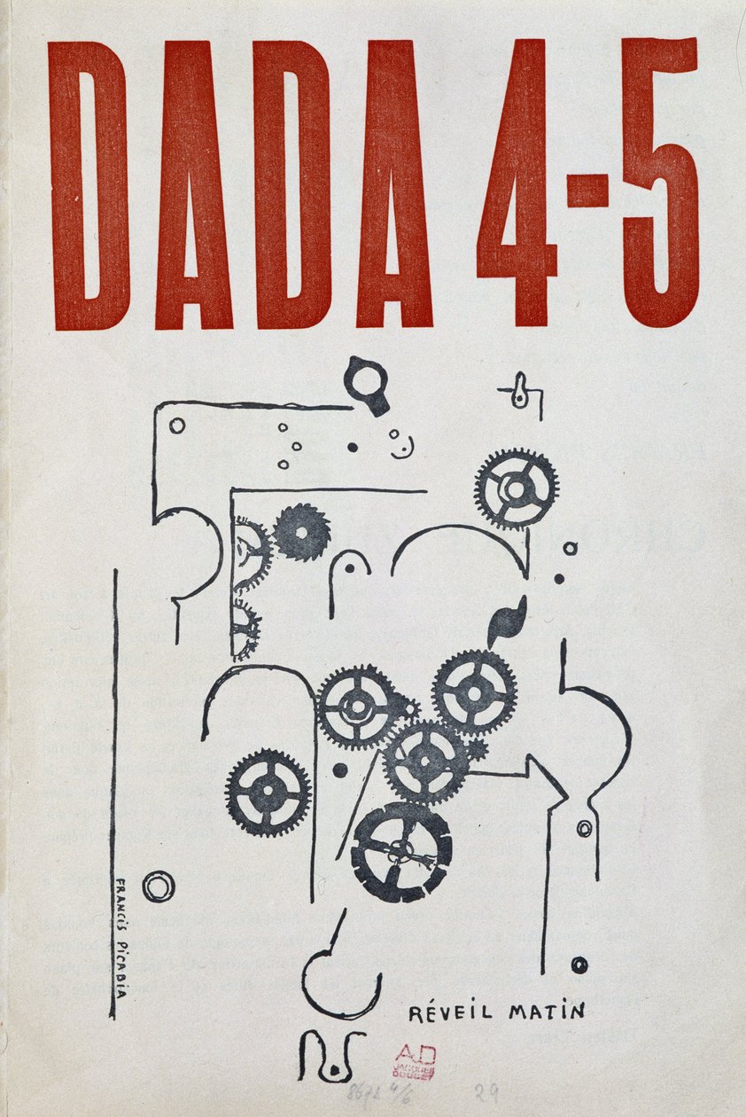 2. omslag til "Dada 4-5" af Picabia (1879-1953), litterær og kunstnerisk samling, juli 1917. af Francis Picabia