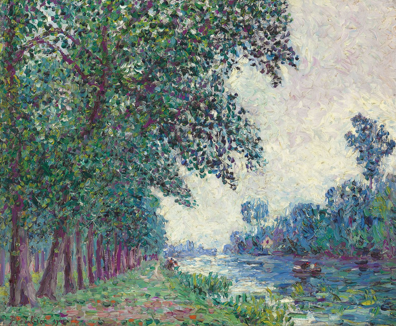 Loingens bredder ved Nemours; Bords du Loing a Nemours af Francis Picabia