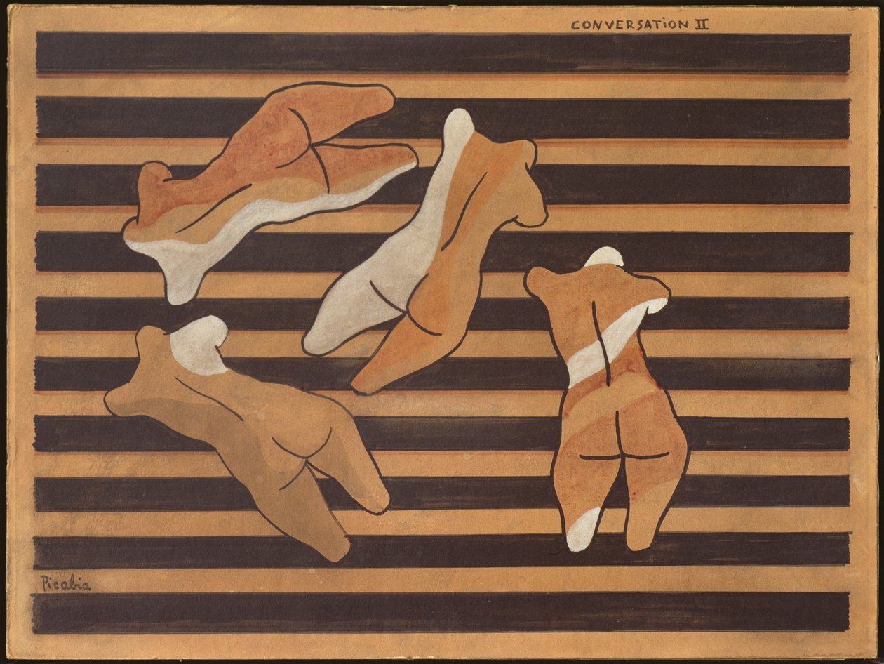 Conversation II, ca. 1922 (akvarel på kompositionskarton) af Francis Picabia