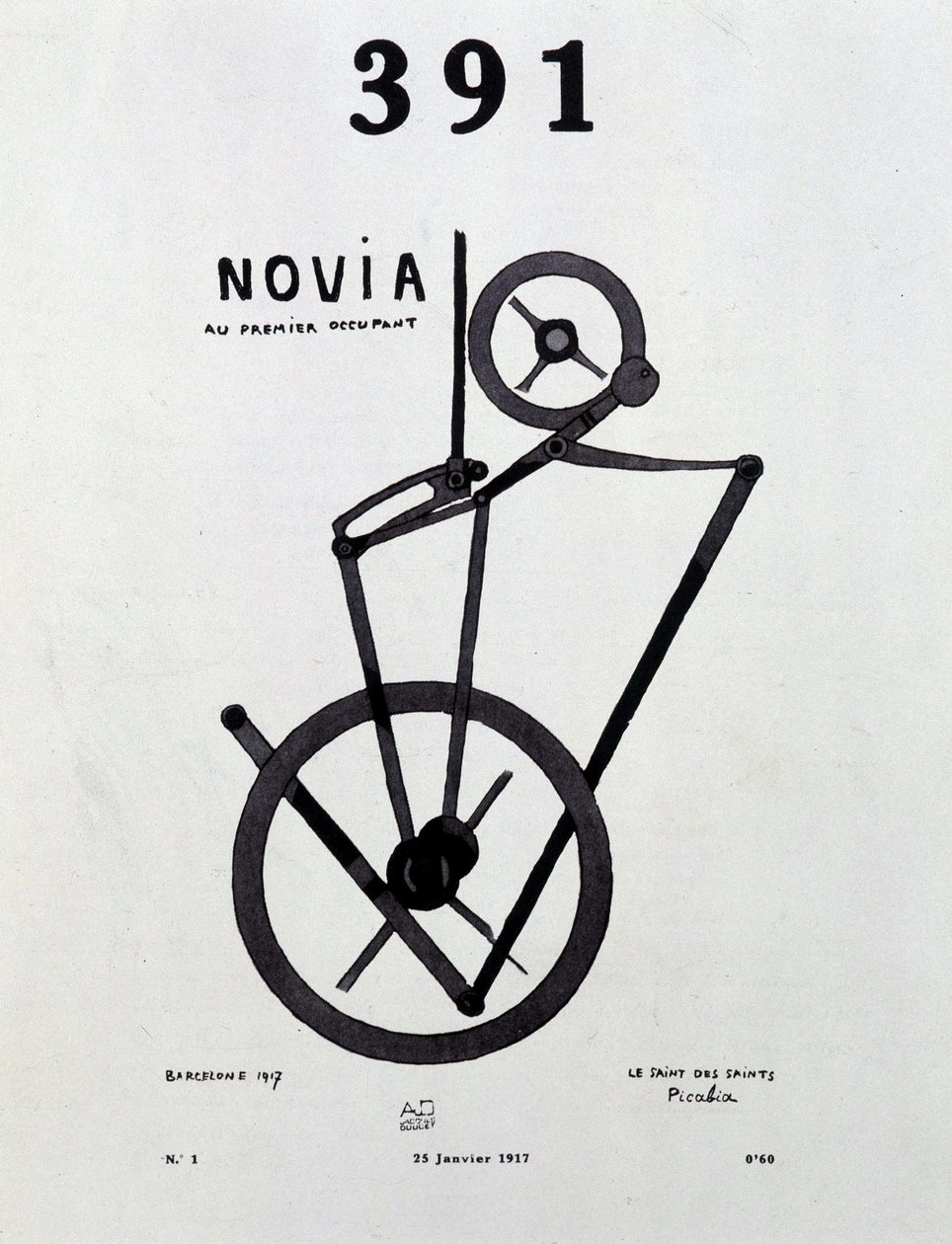 Forside til magasinet "391" nr. 1 af Picabia (1879-1953), 25/1/1917. af Francis Picabia
