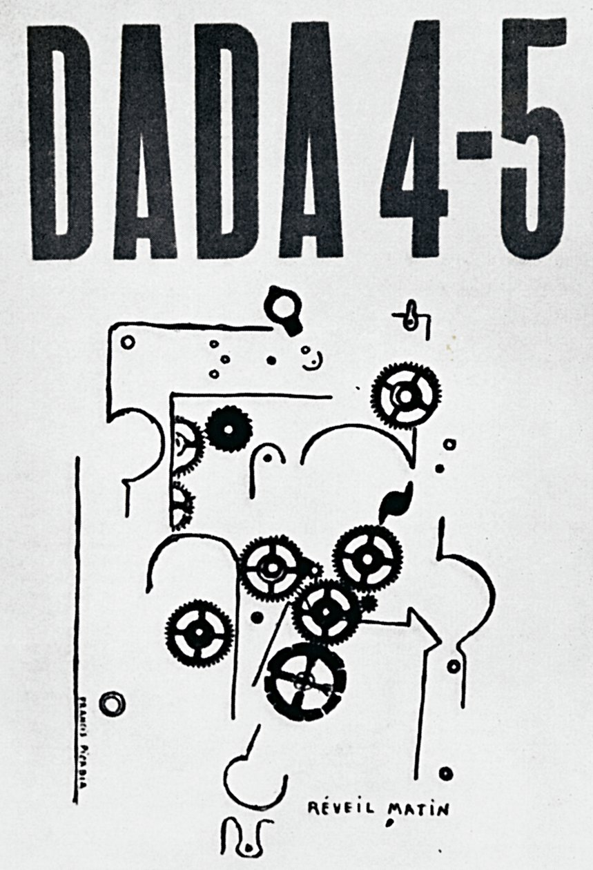 Forsiden af magasinet Dada 4-5, designet af Francis Picabia (1879-1953), Zürich af Francis Picabia