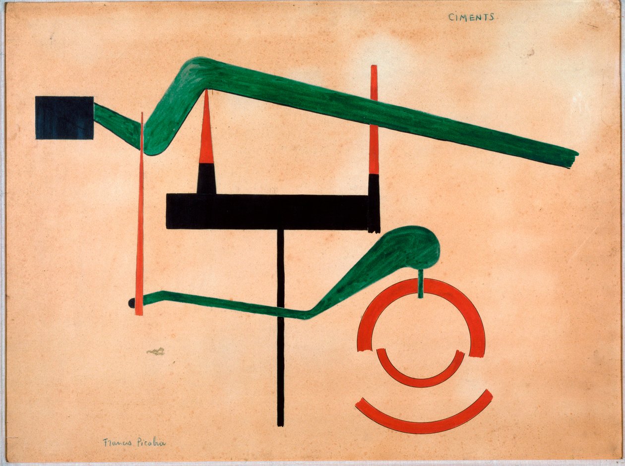 Detrempe Cements af Francis Picabia (1879-1953) 1920 Dim. 55x75 cm Torino, Samling Ippolito Simonis af Francis Picabia