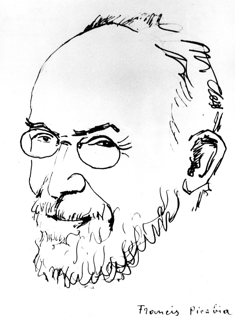 Erik Satie (litografi) af Francis Picabia