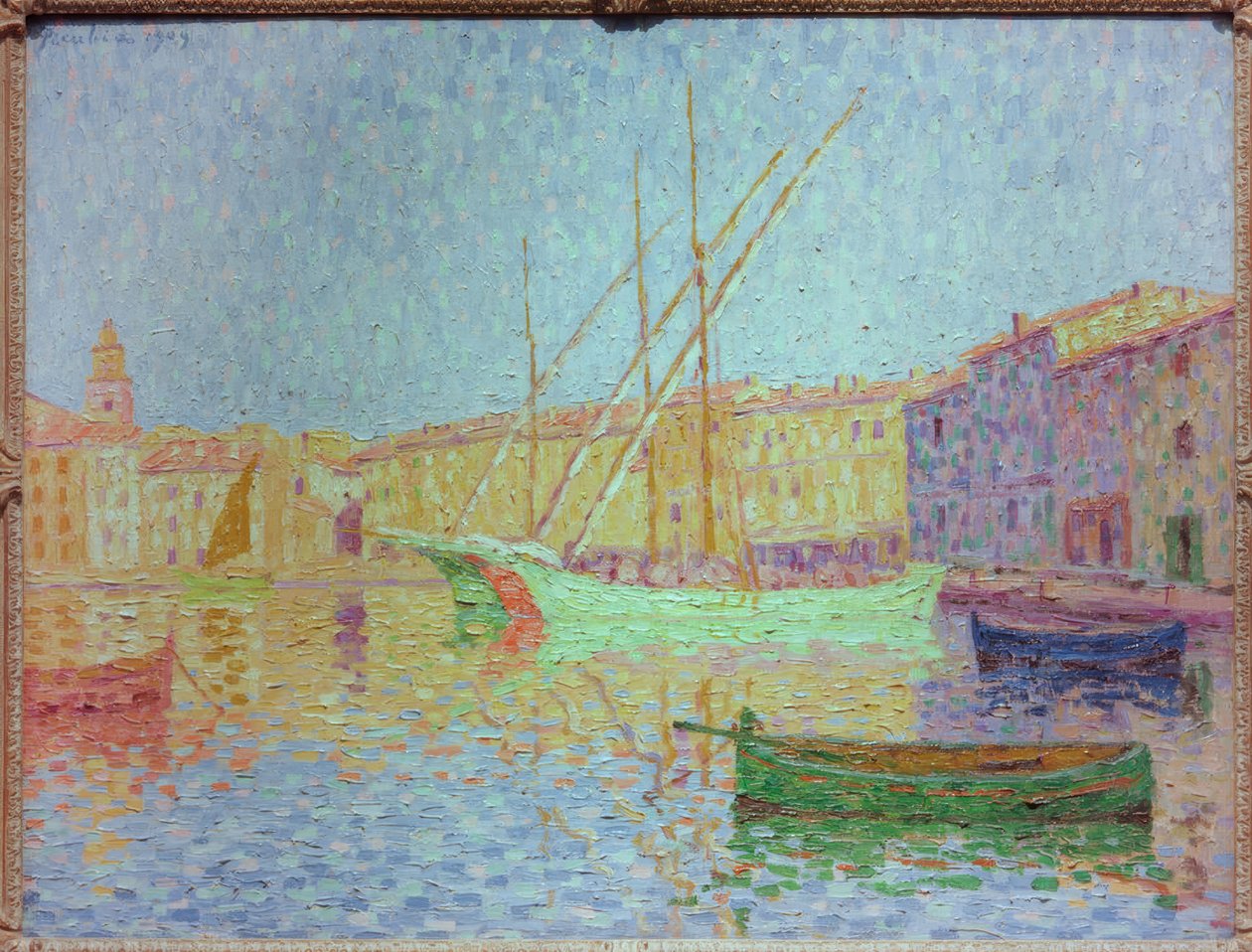 Havnen i Saint-Tropez, effekten af solen af Francis Picabia