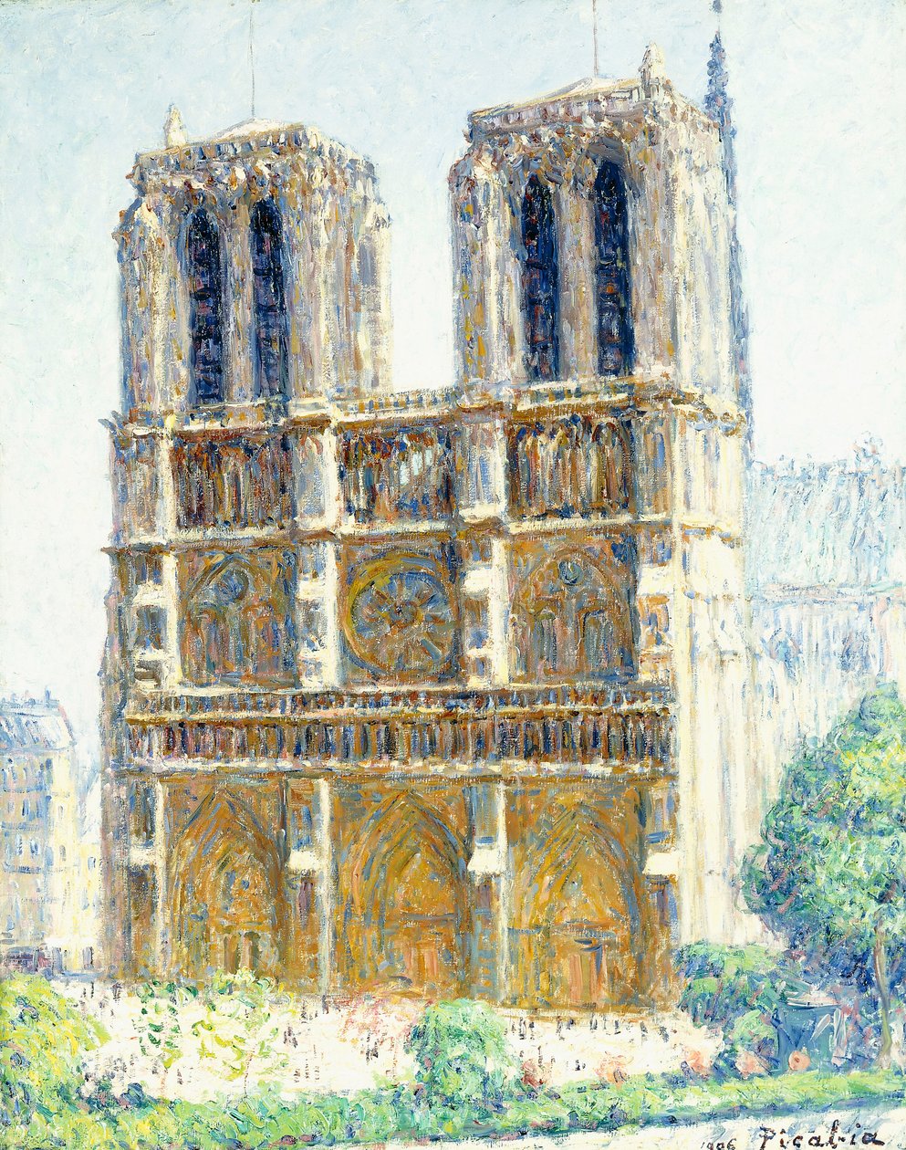 Notre Dame, sollys-effekt af Francis Picabia
