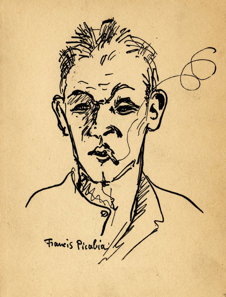 Portræt af Blaise Cendrars (Frederic Louis Sauser af Francis Picabia