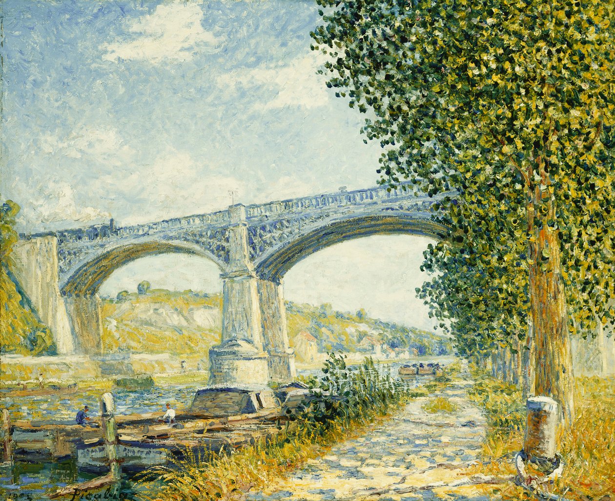 Jernbanebroen; Le Pont du Chemin de Fer a Moret af Francis Picabia