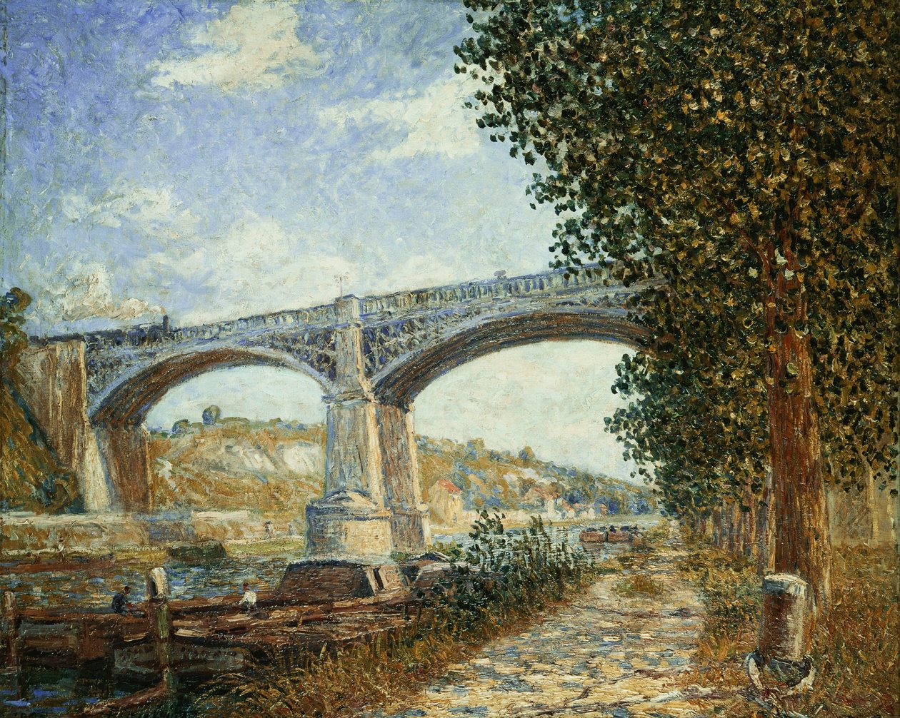 Jernbanebroen i Moret; Le Pont du Chemin de Fer a Moret af Francis Picabia