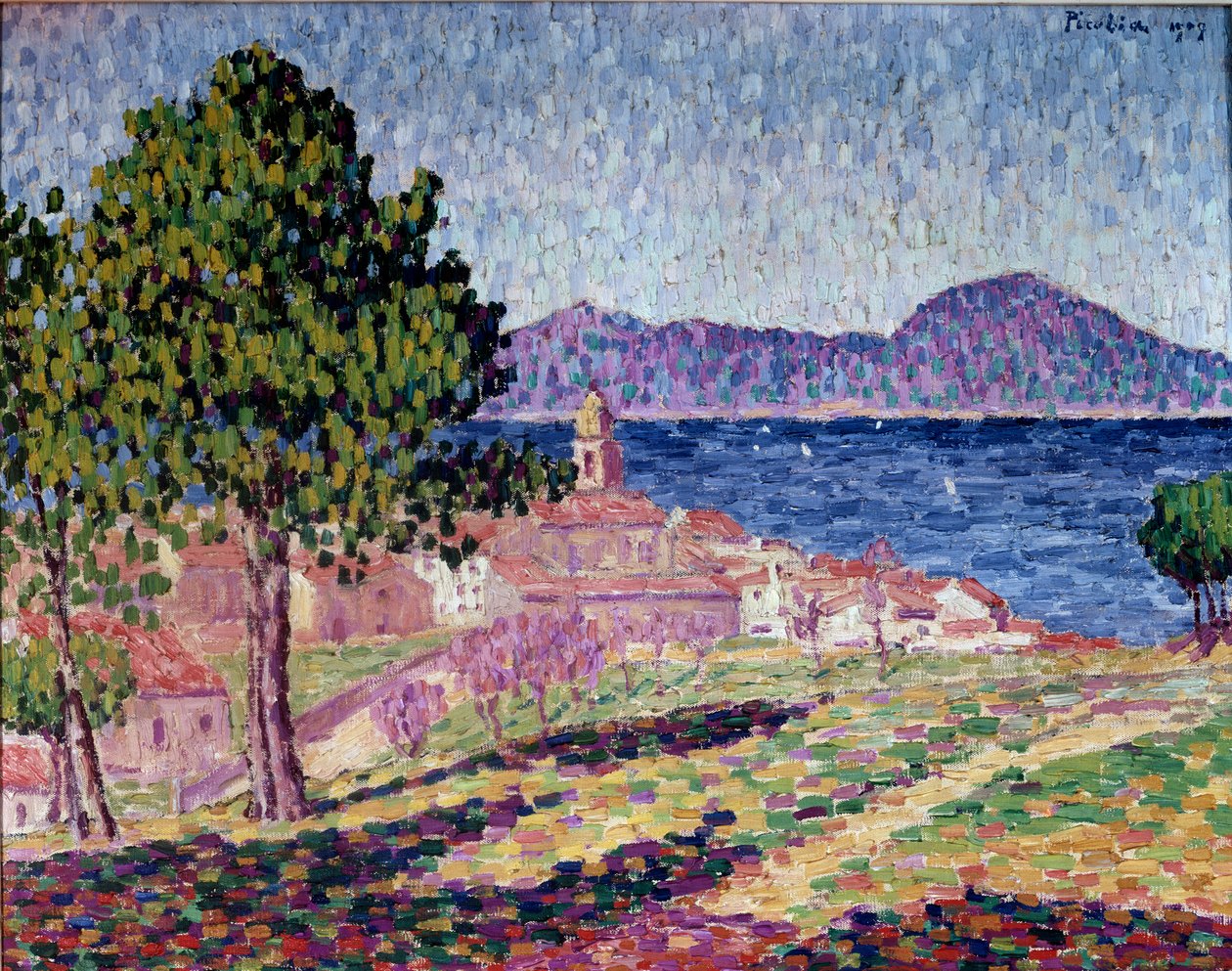 Udsigt over Saint Tropez, Citadellet af Francis Picabia