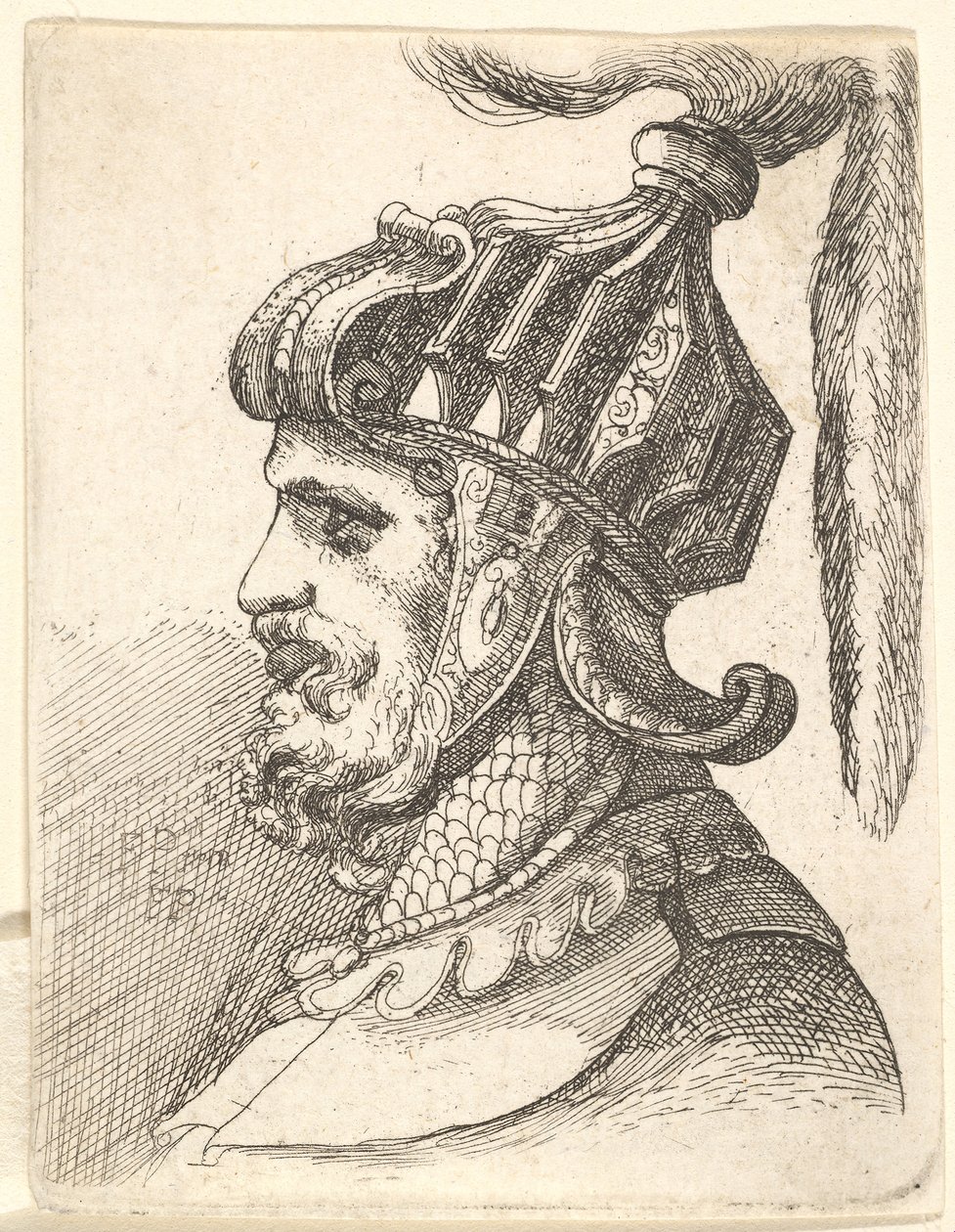 Hjelmhoved, 1662-78. af Francis Place