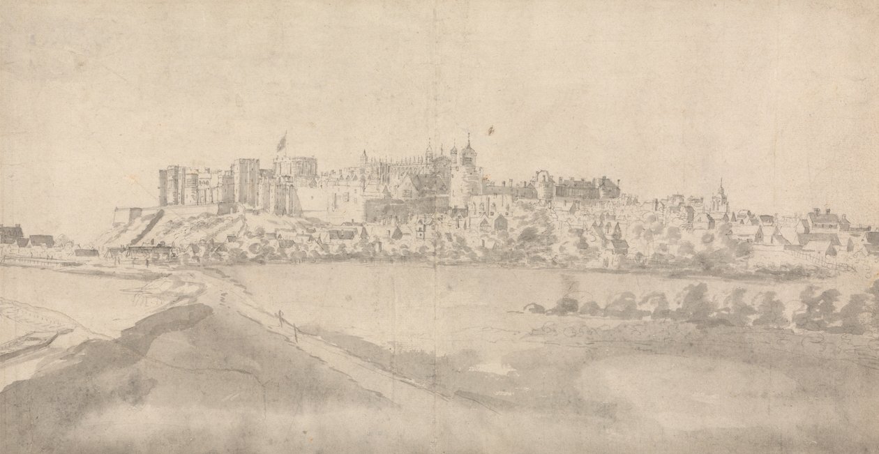Udsigt over Windsor Castle af Francis Place