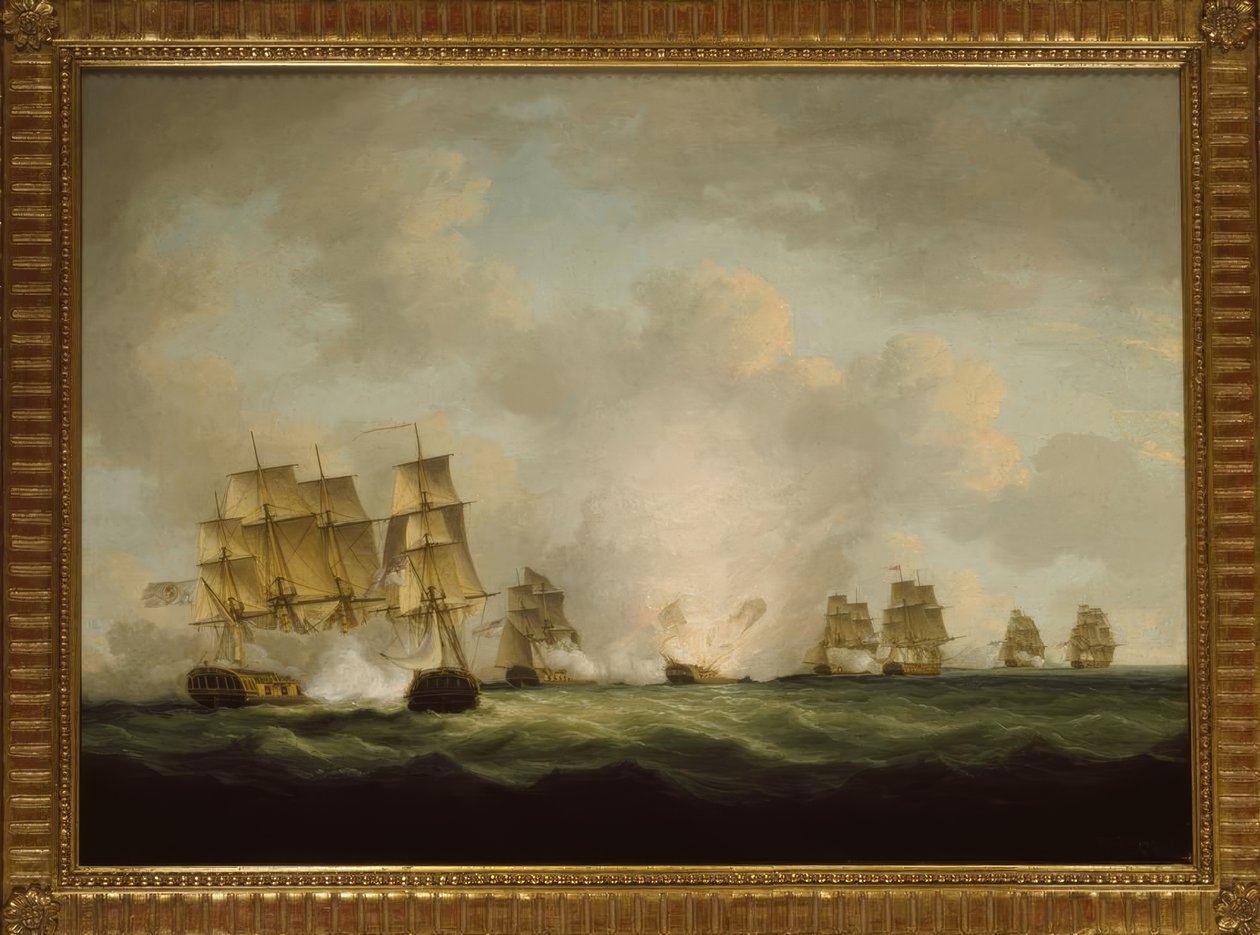 Erobringen af de spanske skatteskibe ud for Cadiz af Francis Sartorius