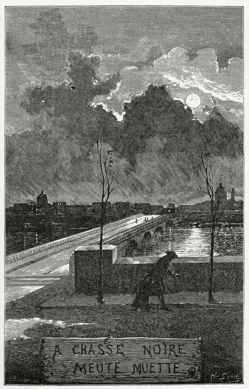 Illustration fra Les Misérables, 19. århundrede (sw-stik) af Francis & Scott, Henry Fowke