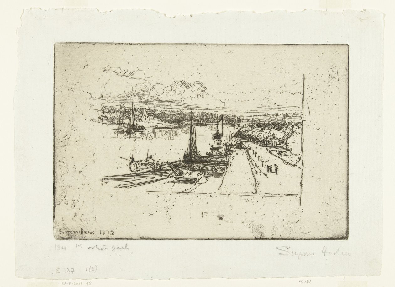 Amstel fra Amstelhotel Amstel II af Francis Seymour Haden (Sir) (signed by artist)