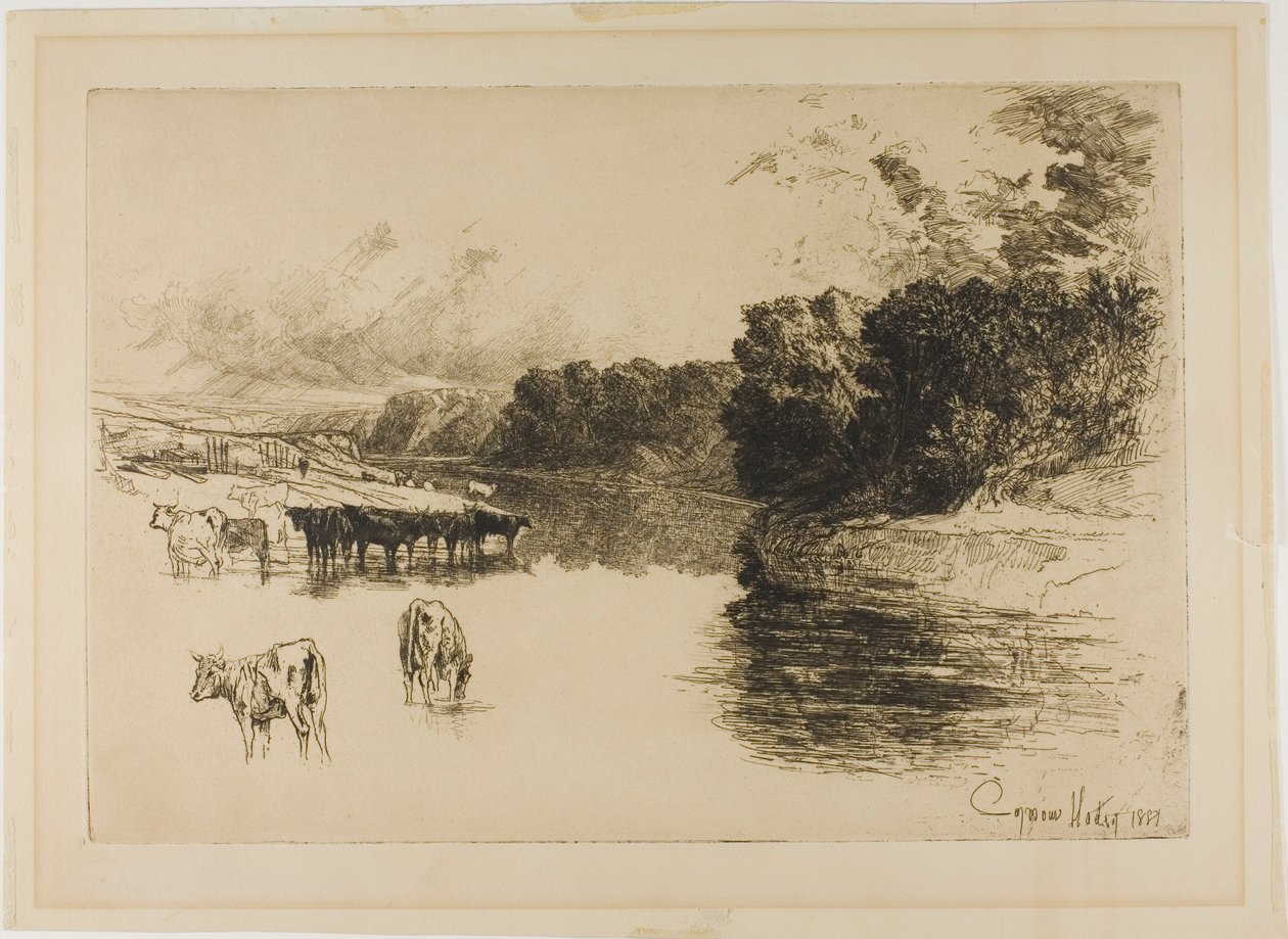 En Lancashire-flod af Francis Seymour Haden