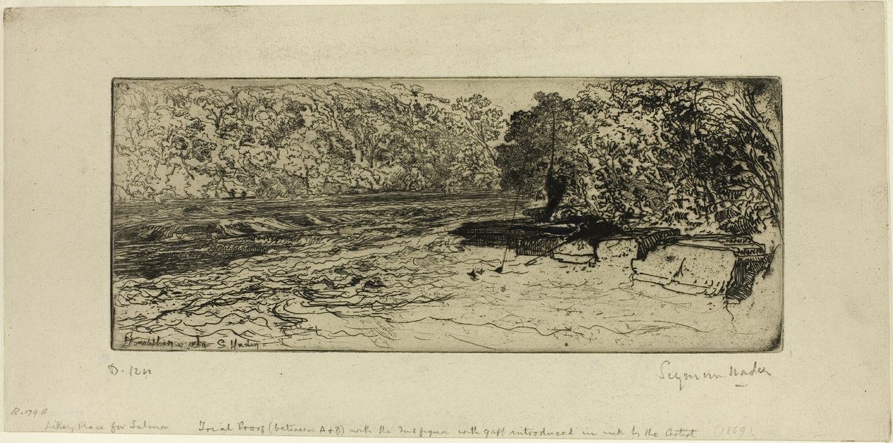 Et sandsynligt sted for en laks af Francis Seymour Haden