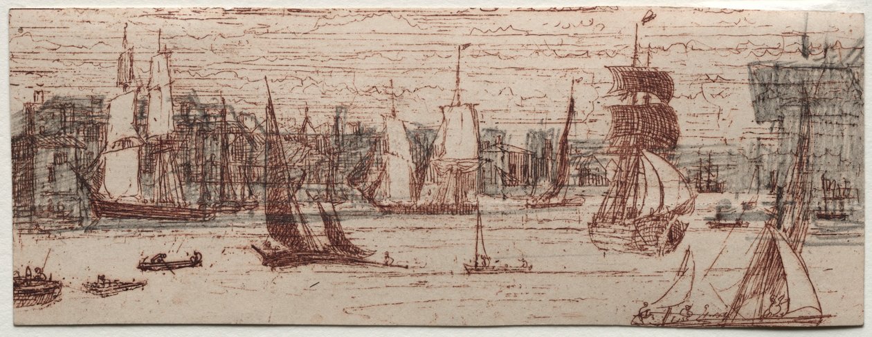 En skitse af Greenwich. af Francis Seymour Haden