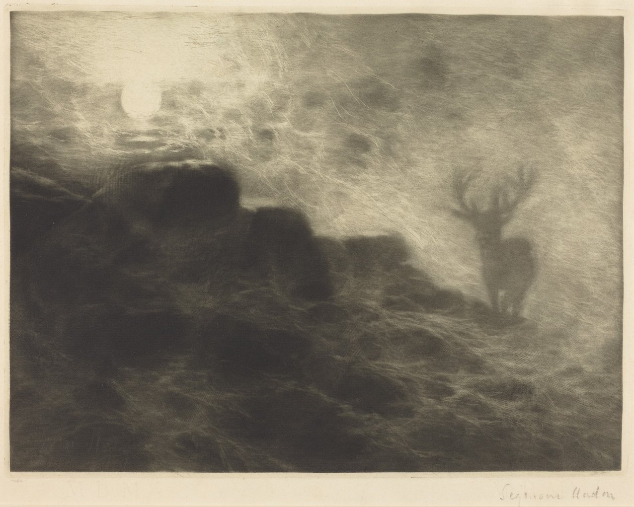 En morgenfrisk person af Francis Seymour Haden