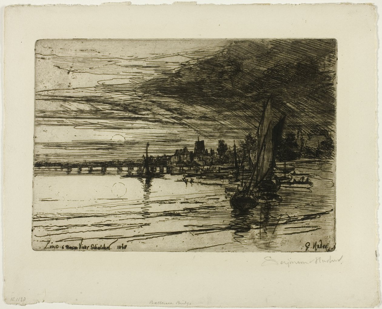 Battersea Bridge af Francis Seymour Haden