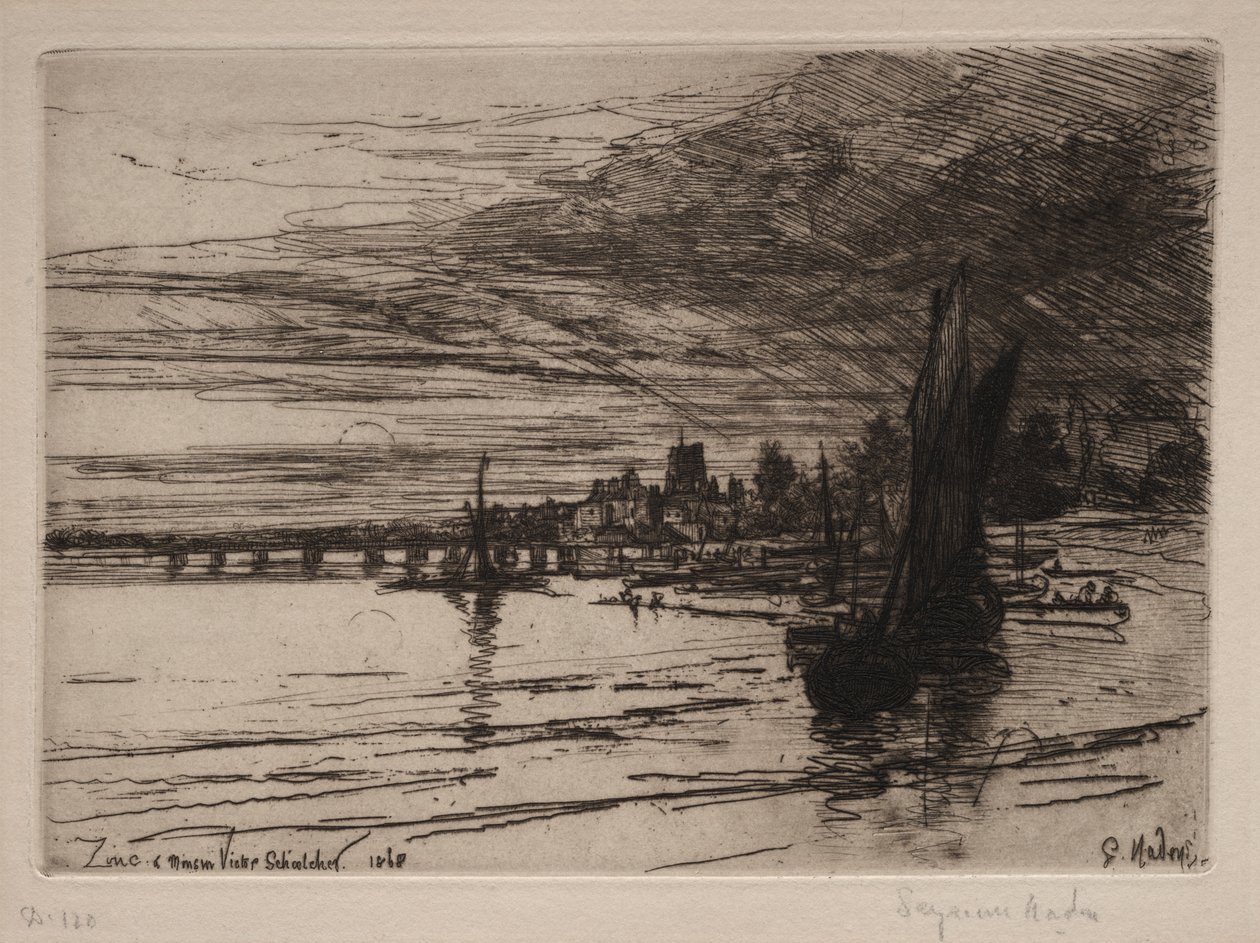 Battersea Bridge af Francis Seymour Haden