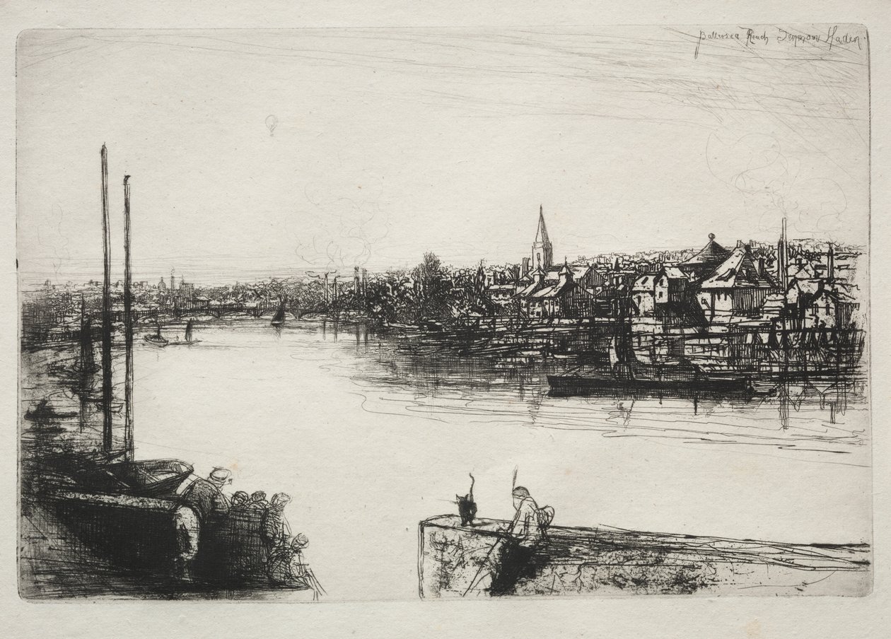 Battersea Reach af Francis Seymour Haden