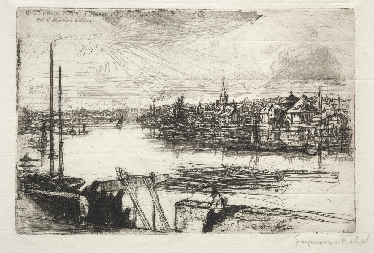 Battersea Reach af Francis Seymour Haden