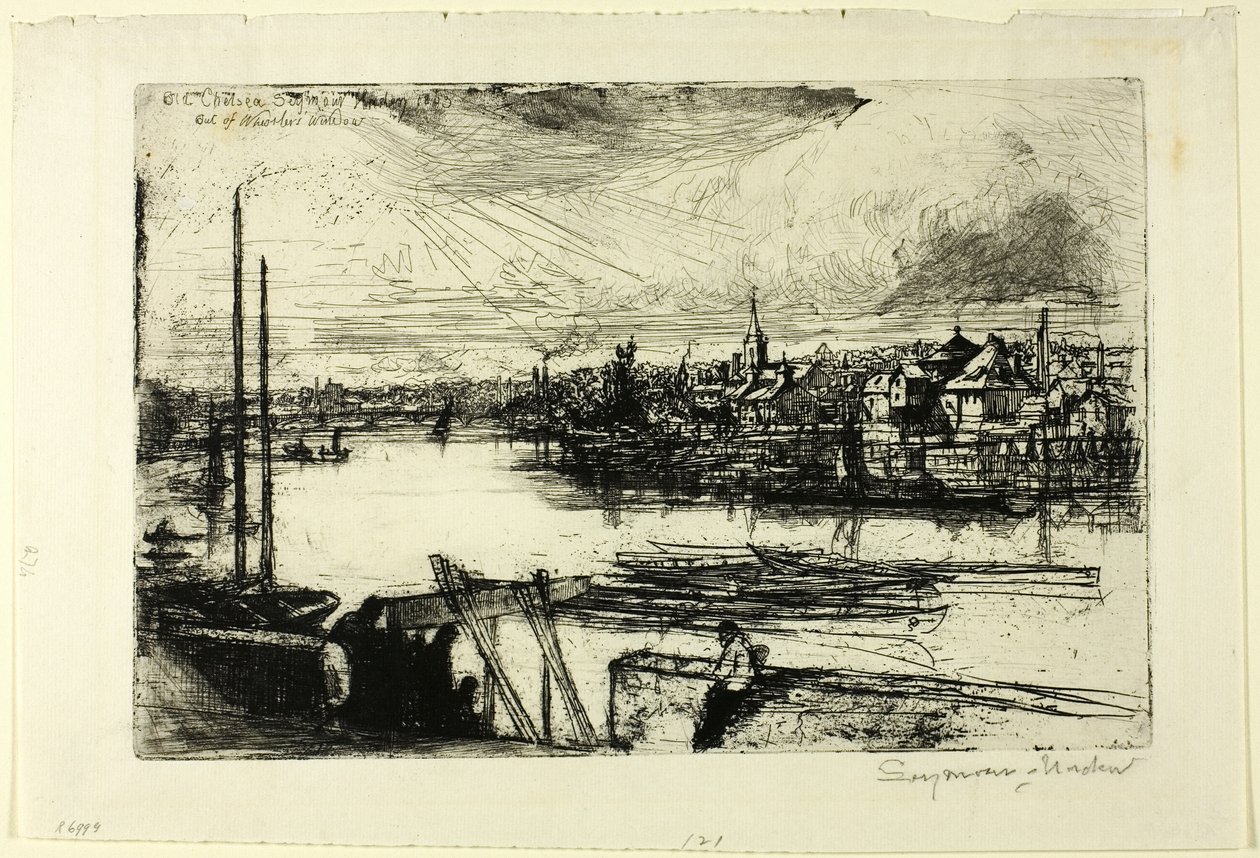 Battersea Reach af Francis Seymour Haden