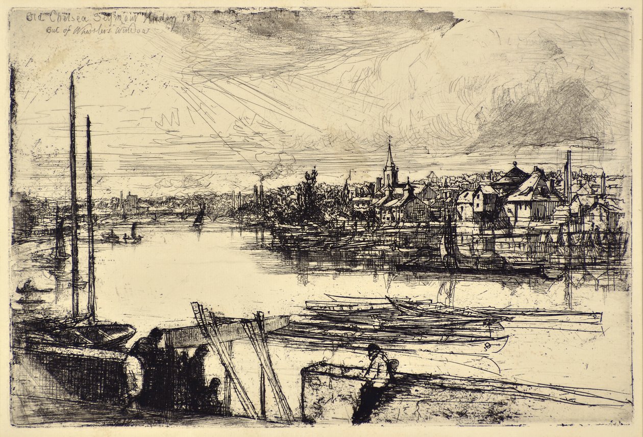 Battersea Reach af Francis Seymour Haden