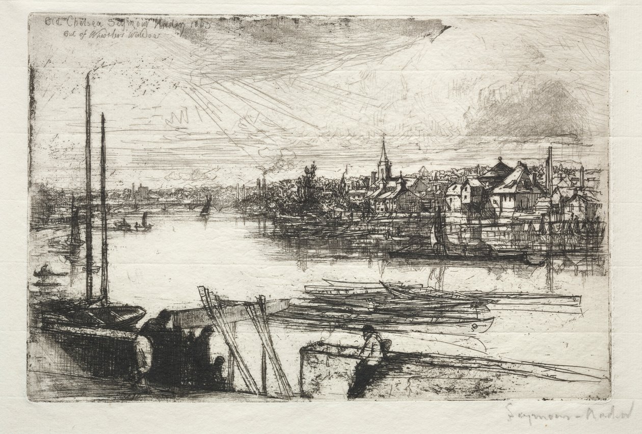 Battersea Reach, 1843. af Francis Seymour Haden