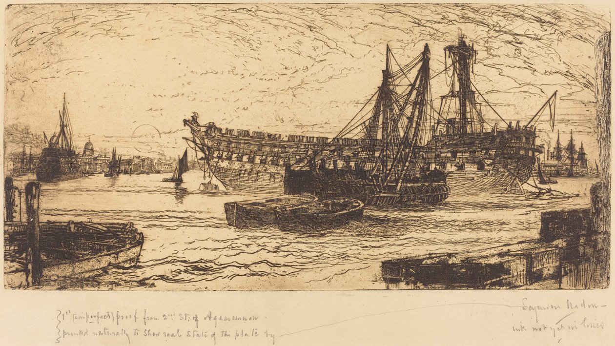Opløsning af Agamemnon af Francis Seymour Haden