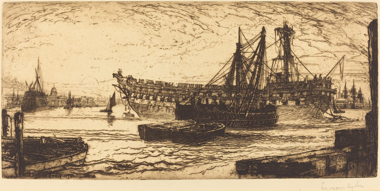 Opløsning af Agamemnon af Francis Seymour Haden