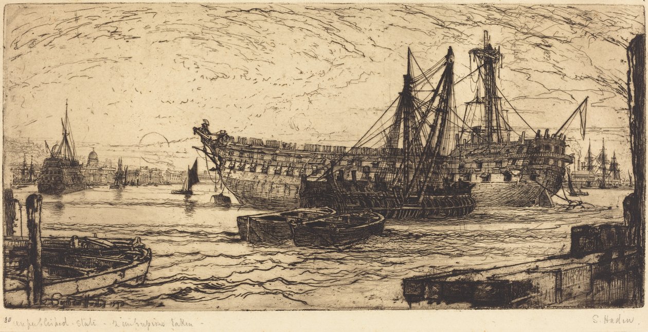 Opløsning af Agamemnon af Francis Seymour Haden
