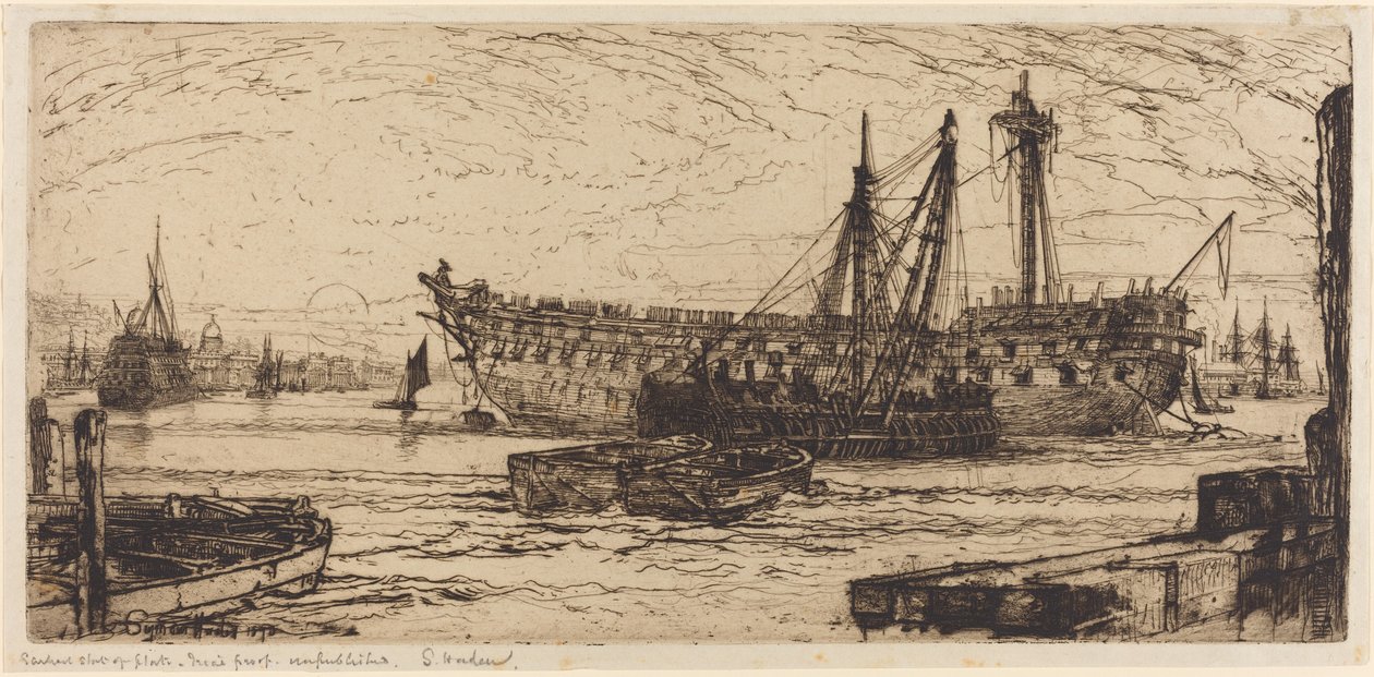 Opløsning af Agamemnon af Francis Seymour Haden