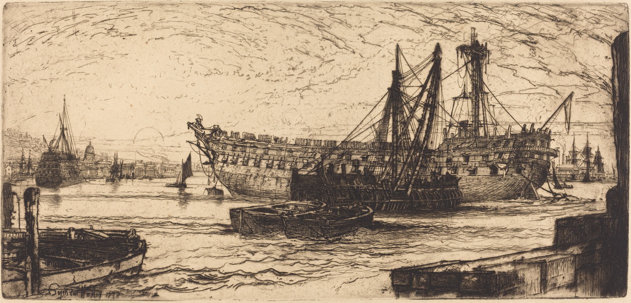 Opløsning af Agamemnon af Francis Seymour Haden