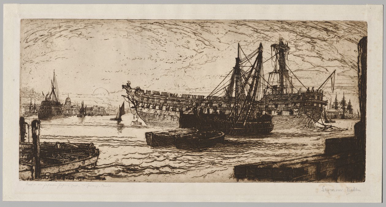 Opløsning af "Agamemnon", nr. 1 af Francis Seymour Haden