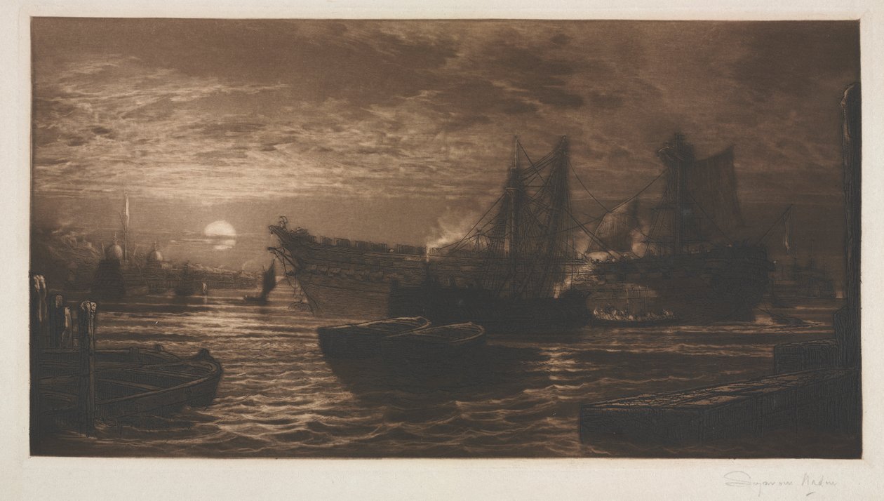 Breaking Up of the Agamemon, nr. 11 af Francis Seymour Haden
