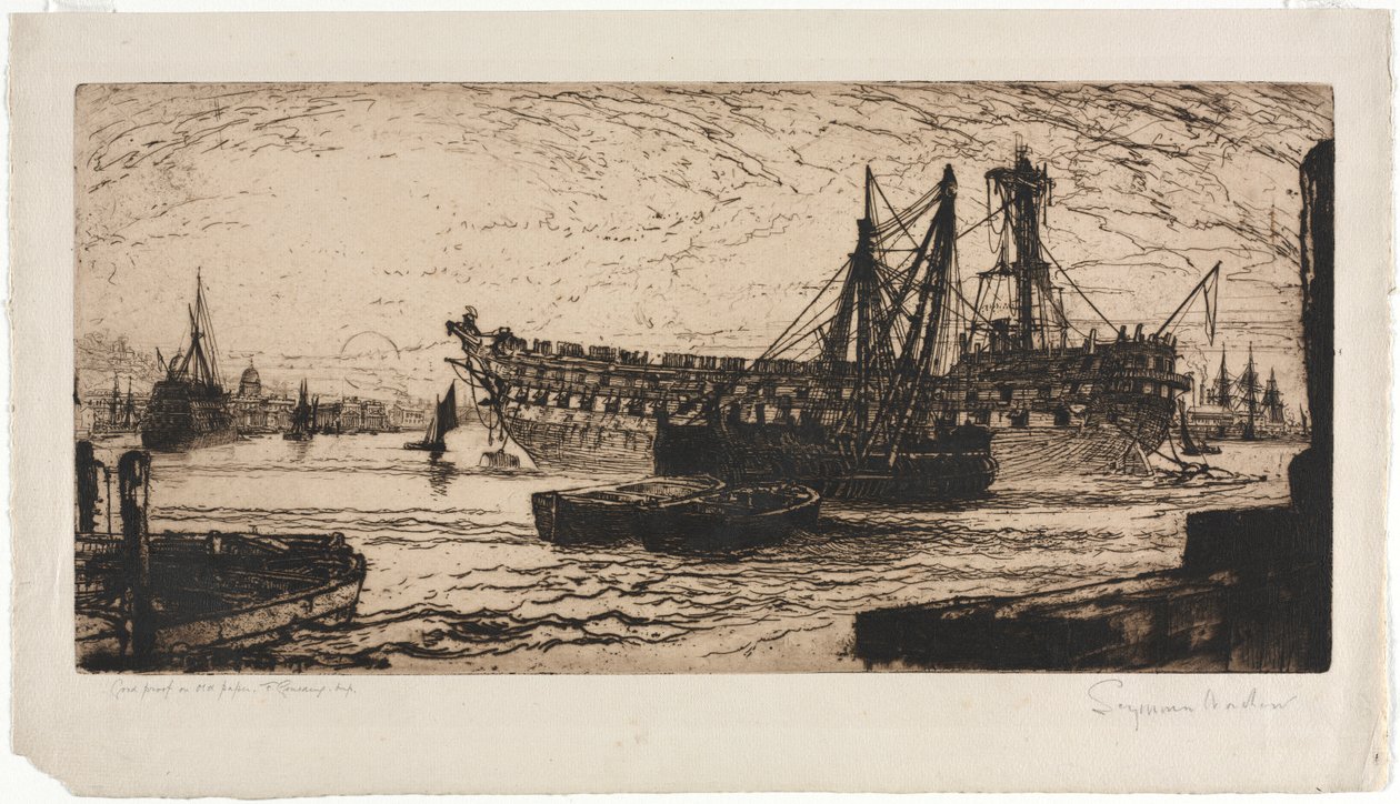 Opløsning af Agamemnon af Francis Seymour Haden