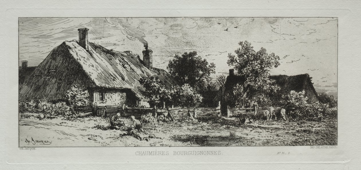 Burgundiske hytter af Francis Seymour Haden